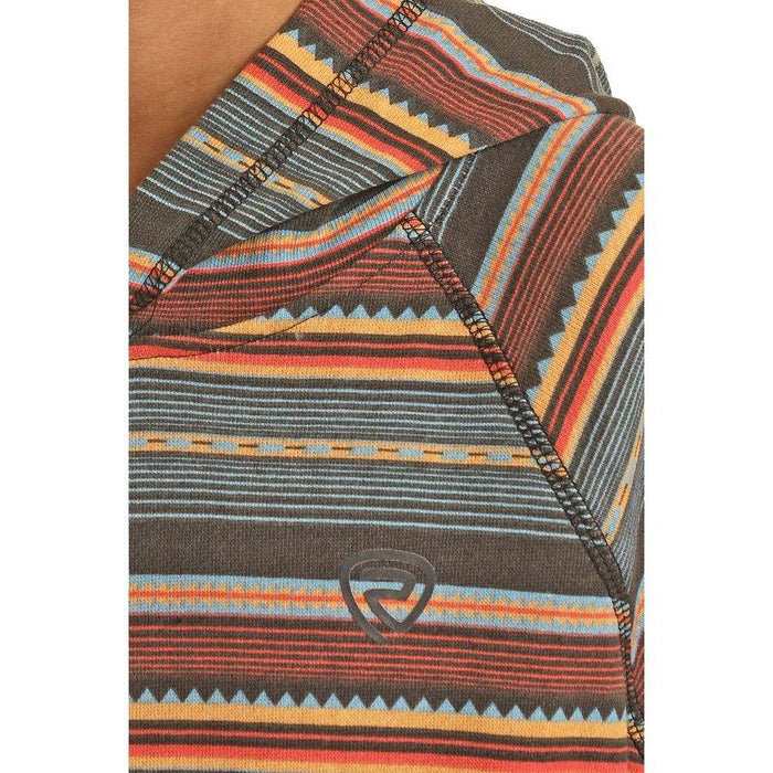 Rock & Roll Denim Boy's Blue Aztec Stripe Hoodie