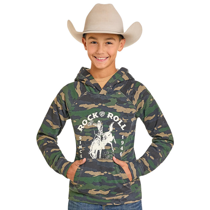 Rock & Roll Denim Boy's Cowboy Camo Hoodie