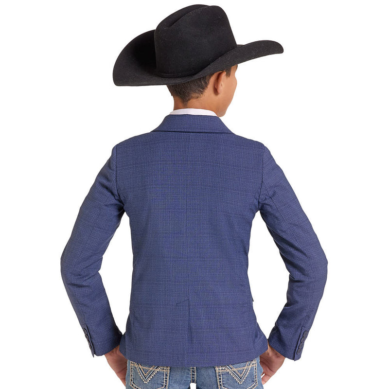 Rock & Roll Denim Boy's Blue Plaid Sports Coat