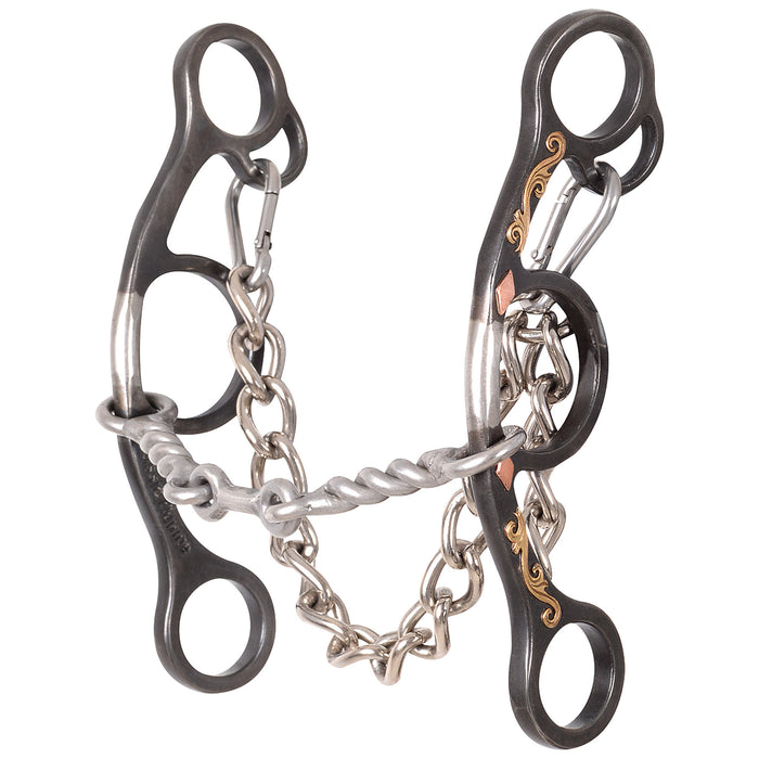 Classic Equine Sherry Cervi Twisted Wire Dogbone Diamond Short Shank Gag Bit
