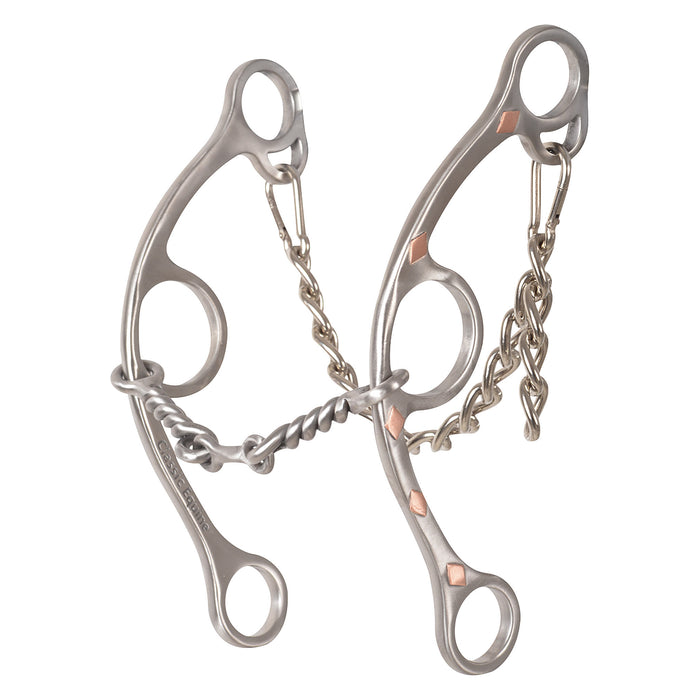 Classic Sherry Cervi Twisted Wire Dogbone Diamond Long Shank Gag Bit