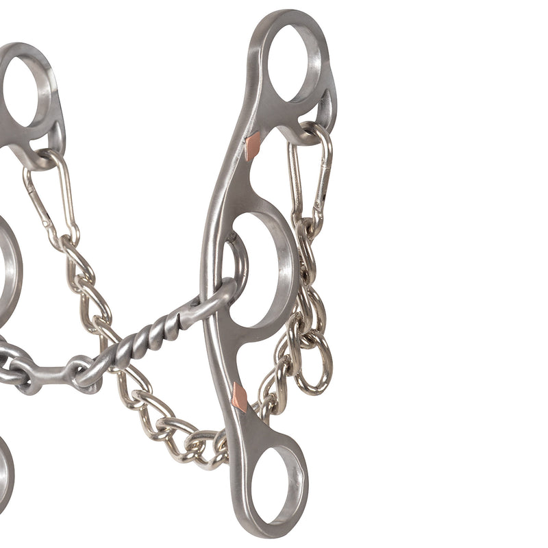 Classic Sherry Cervi Twisted Wire Dogbone Locked Short Shank Gag Bit