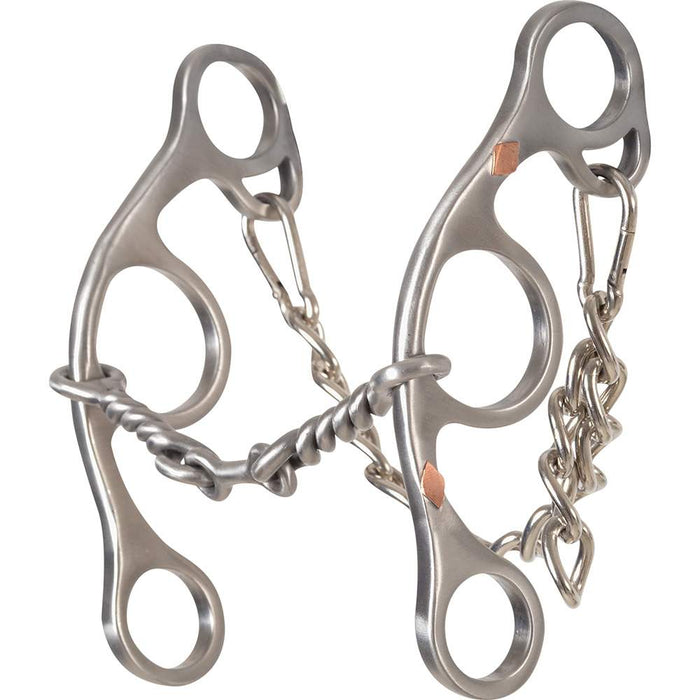 Classic Sherry Cervi Twisted Wire Dogbone Short Shank Gag Bit