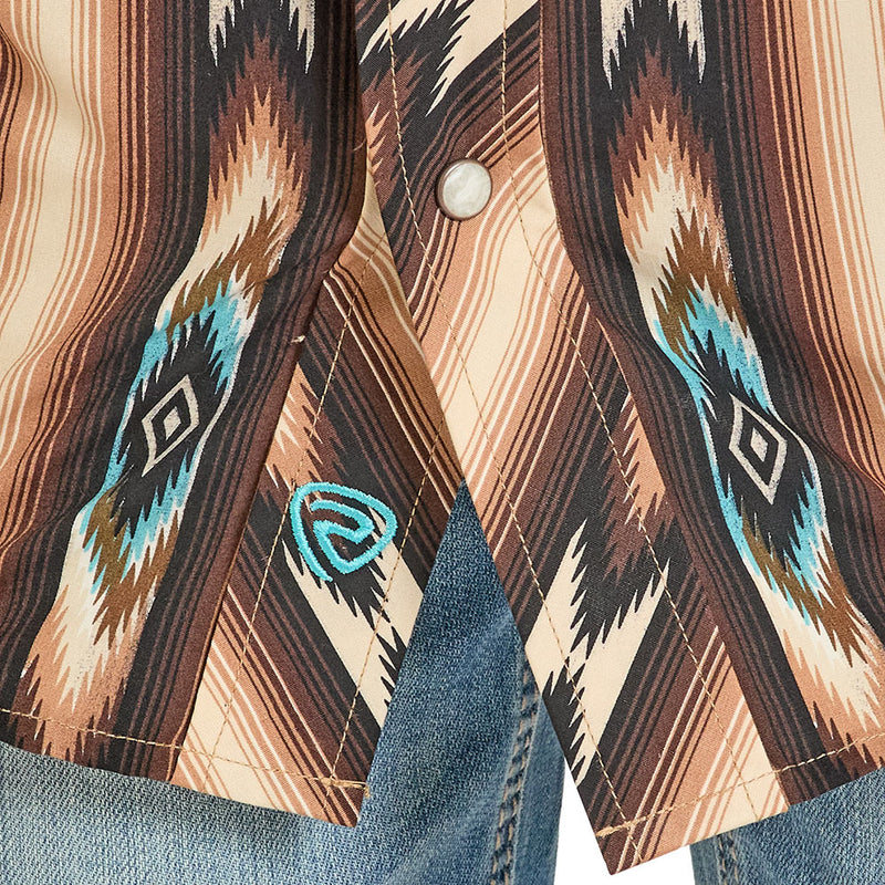 Rock & Roll Denim Boy's Brown Aztec Shirt