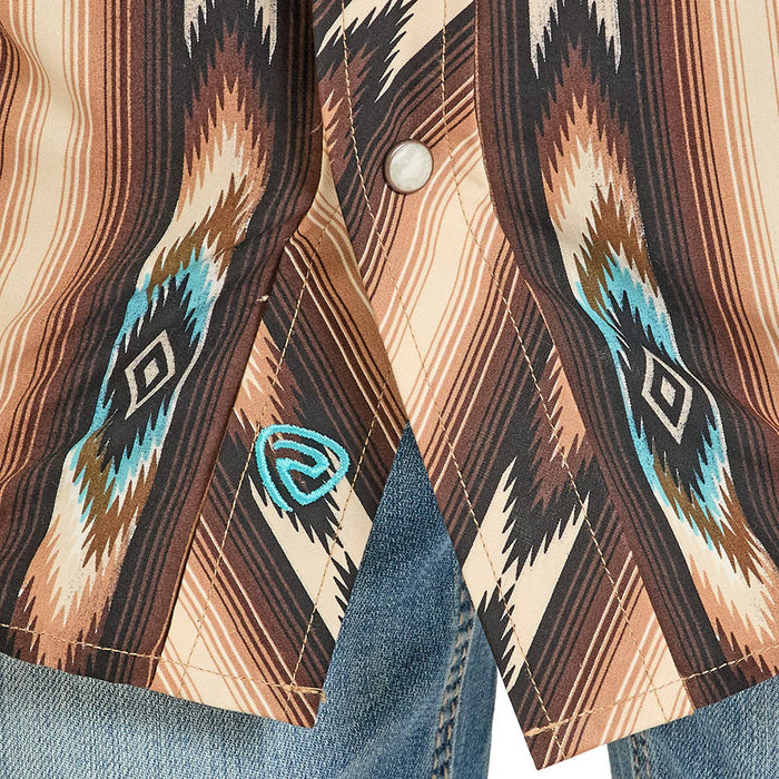 Rock & Roll Denim Boy's Brown Aztec Shirt