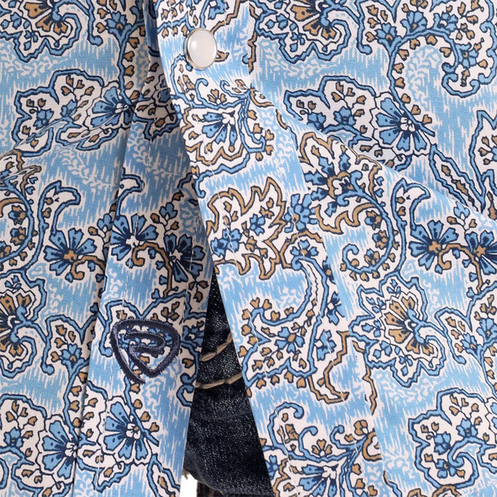 Rock & Roll Denim Boy's Powder Blue Paisley Shirt