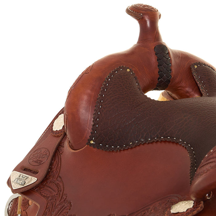 Bob`S Custom Saddles 15.5in Wild Rose Border Lady Reiner Saddle