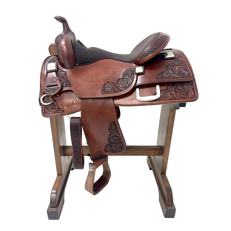 Bob`S Custom Saddles 16in Petal Shamrock Lady Reiner Saddle