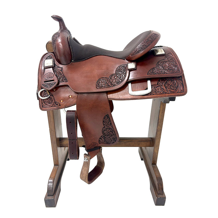 Bob`S Custom Saddles 16in Petal Shamrock Lady Reiner Saddle