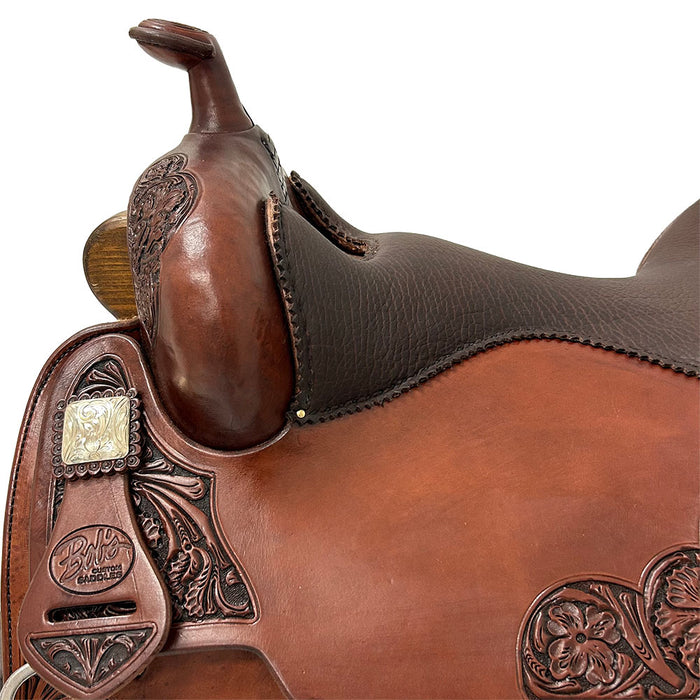 Bob`S Custom Saddles 16in Petal Shamrock Lady Reiner Saddle