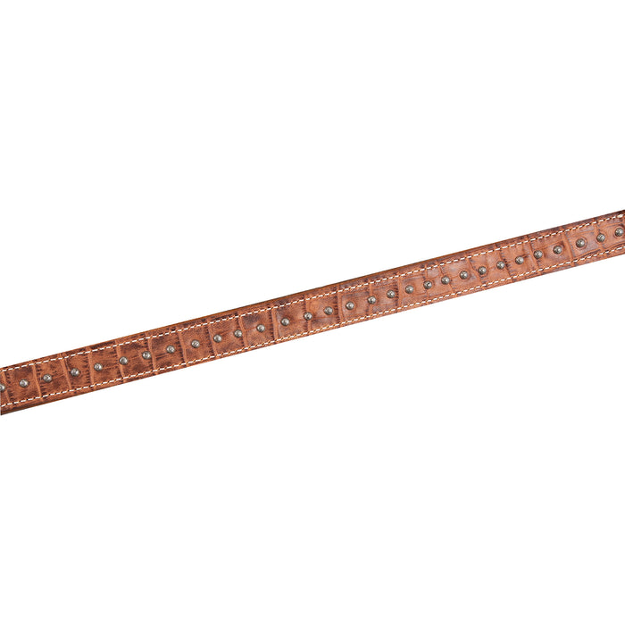Martin Saddlery Exotic Overlay 1 Inch Breast Collar with Dot Border