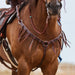 Bavoir D'équitation Western En Cuir - Marron Chocolat 1 1/4, Avec Lacets Latigo