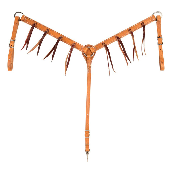 Cowboy Tack Harness Leather Breast Collar with Strings
