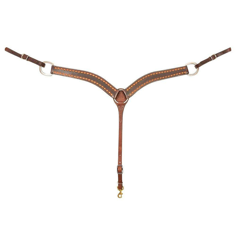Martin Saddlery Diamond Tooled 2 Inch Contoured Breast Collar