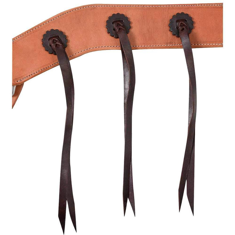 Martin Saddlery 2-3/4in Harness Leather Breast Collar w/Rosettes and Strings