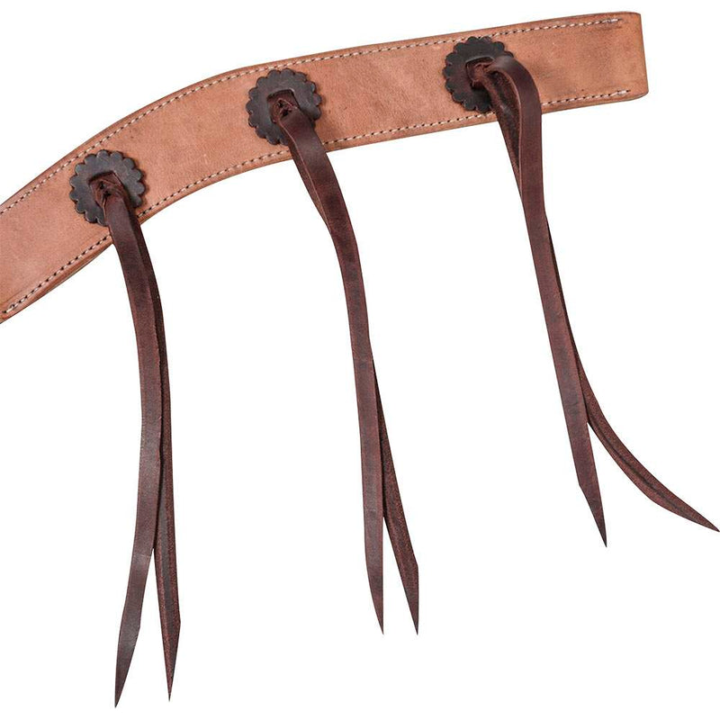 Martin Saddlery 2in Harness Leather Breast Collar w/Rosettes and Strings