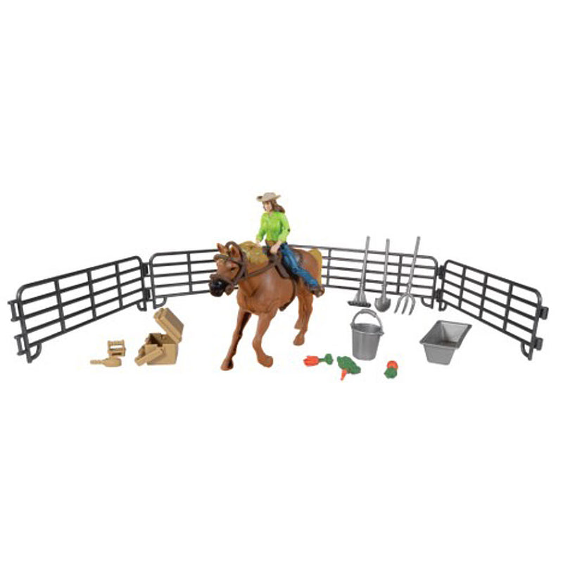 Big Country Toys Adventure 19 Piece Cowgirl Playset