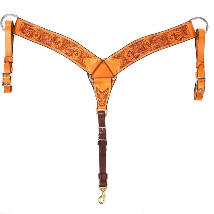 NRS Running Floral Tooled Breast Collar