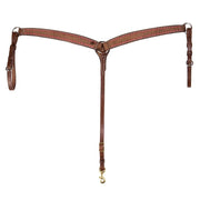 NRS 1-3/4in Pink Buckstitch Chocolate Roughout Breast Collar