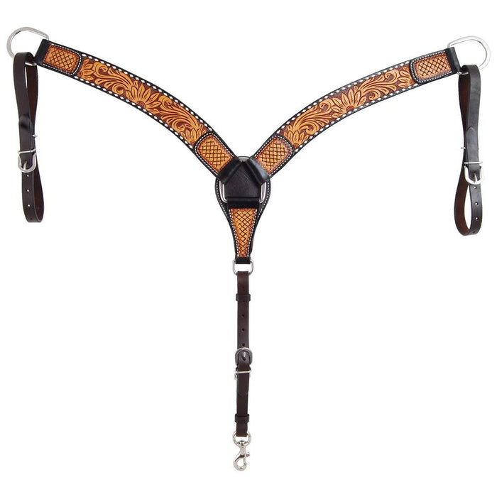 Rafter T Ranch Company Tooled Sunflower Breast Collar