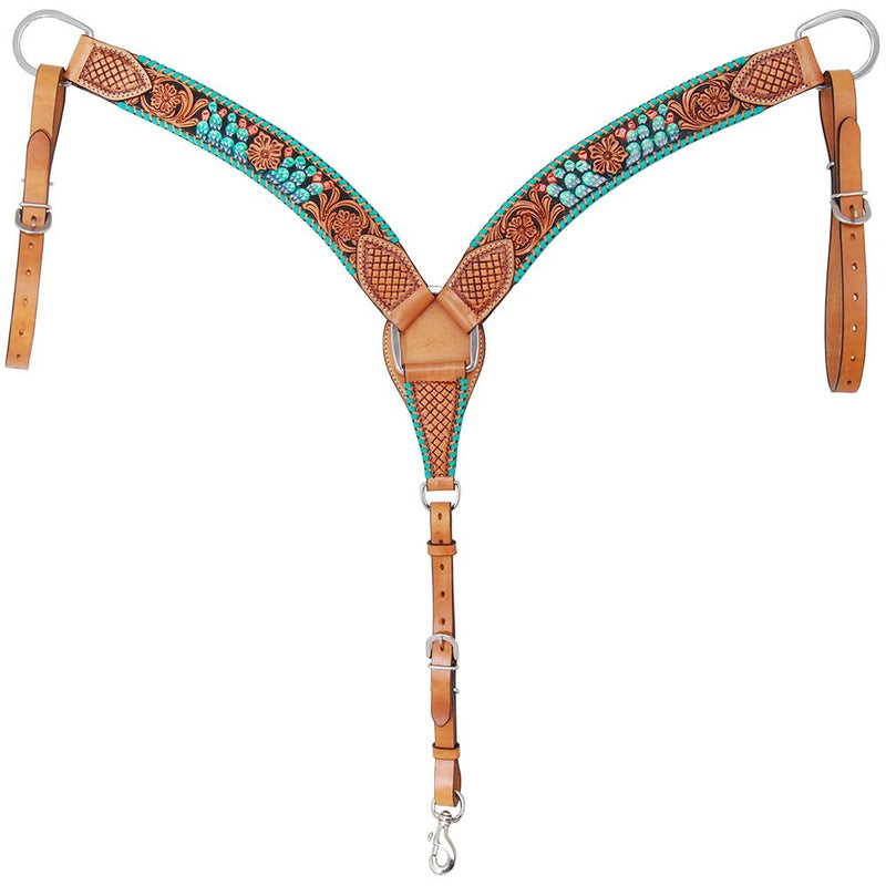Rafter T Ranch Company Painted Cactus Contoured Breast Collar