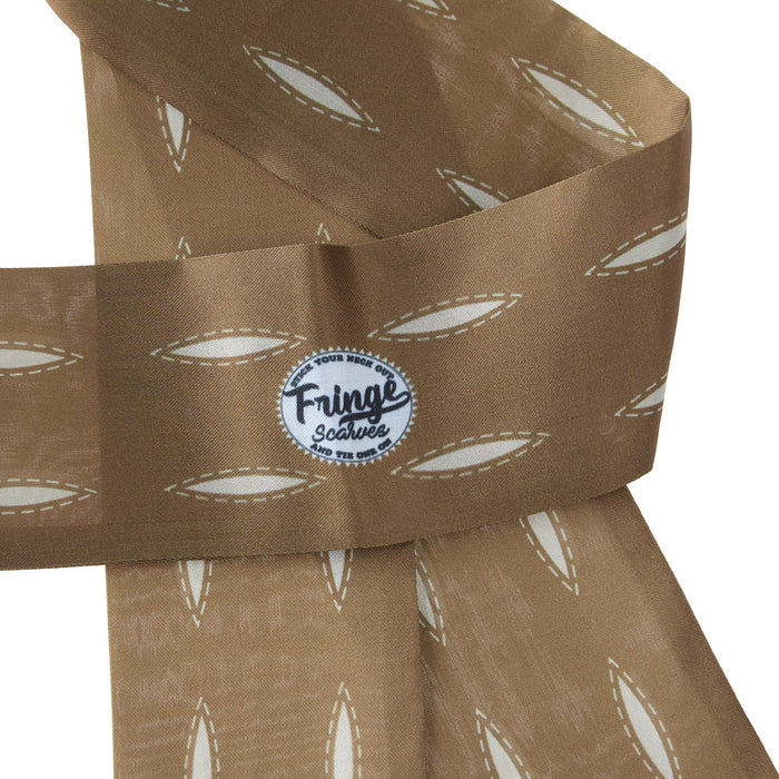 Fringe Scarves Buck Stitch Mustard Twilly