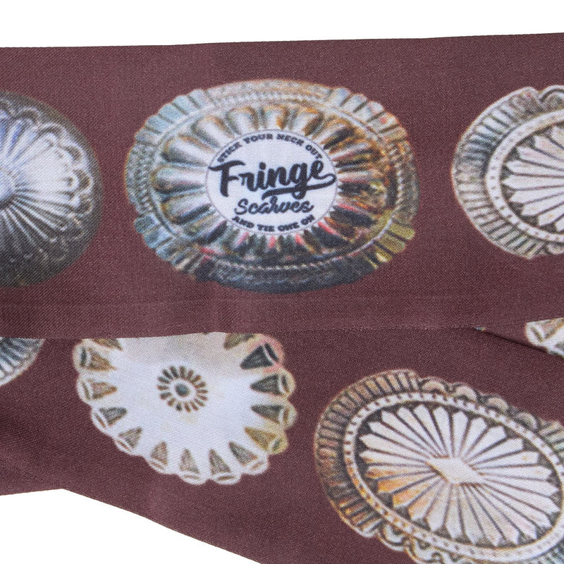 Fringe Scarves Big Concho Brown Twilly