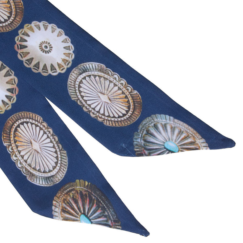 Fringe Scarves Big Concho Navy Twilly