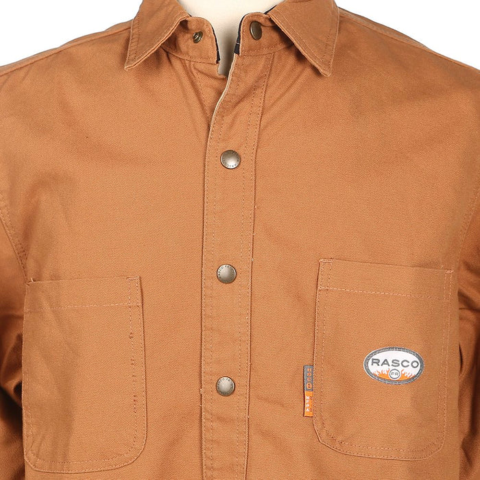 Rasco Fr Men's Brown Duck Shirt FR Jacket