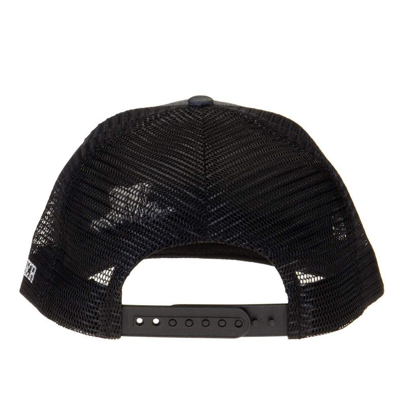 Best Ever Pads Saddle Charcoal Herringbone Black Embroidered Logo Mesh Back Trucker Cap