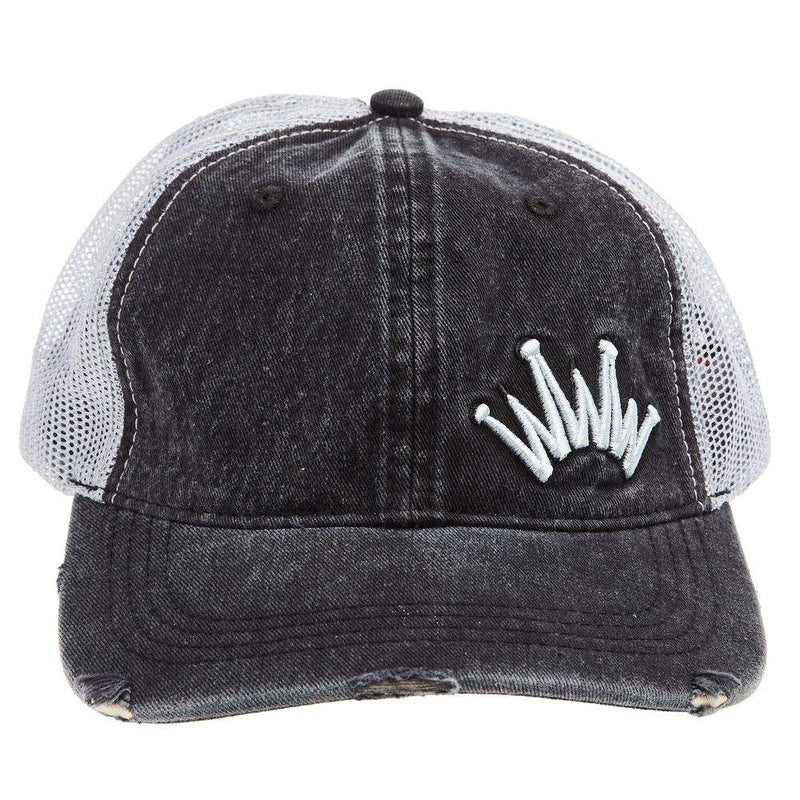 Best Ever Pads Light Distressed Black and Grey Mesh Back Cap