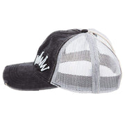Best Ever Pads Light Distressed Black and Grey Mesh Back Cap