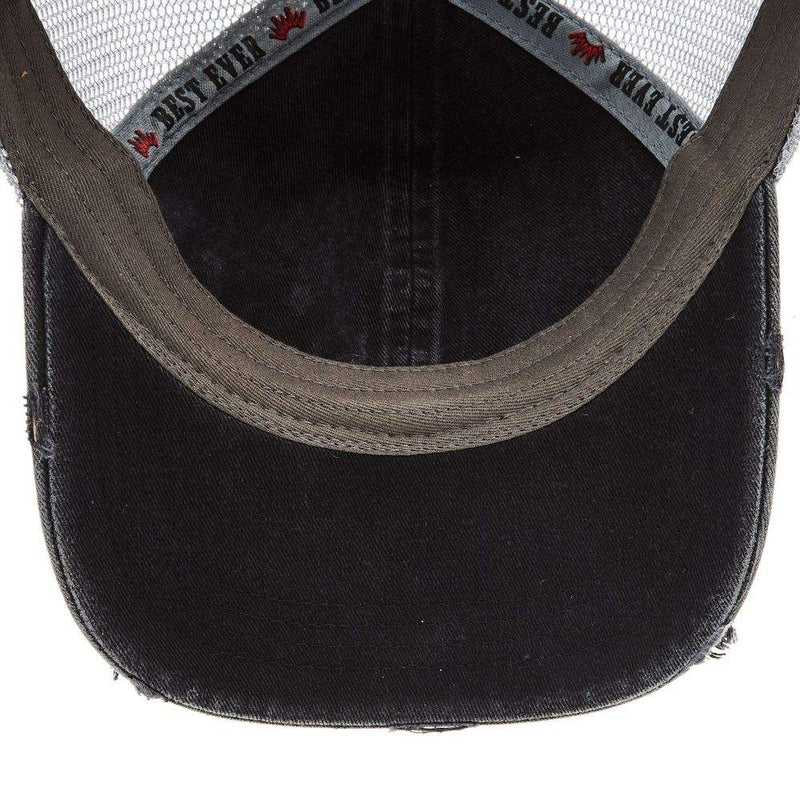 Best Ever Pads Light Distressed Black and Grey Mesh Back Cap