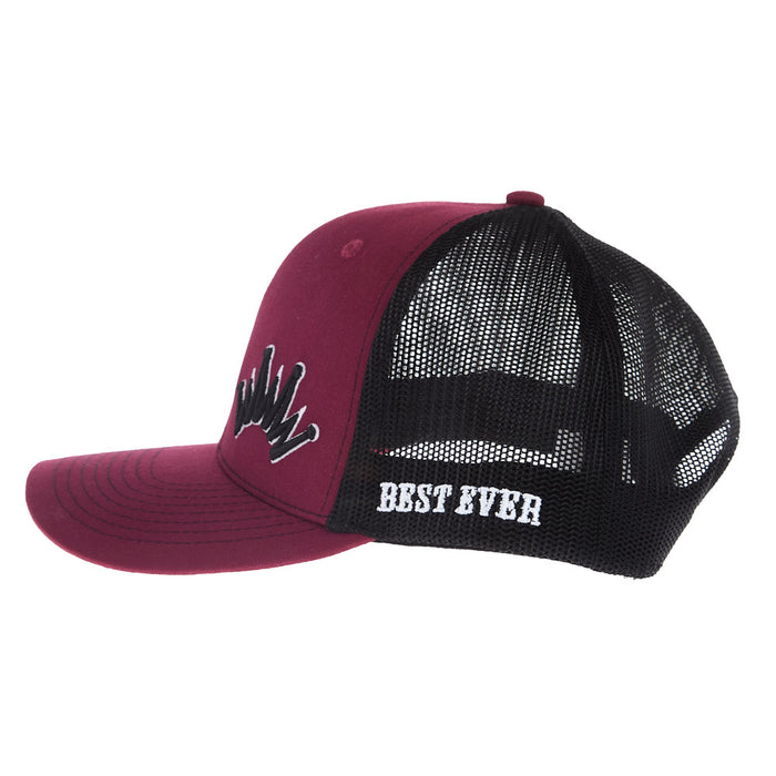 Best Ever Pads Dark RedLogo Cap with Black Crown