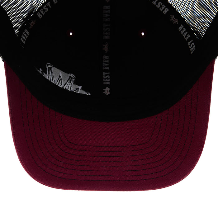 Best Ever Pads Dark RedLogo Cap with Black Crown