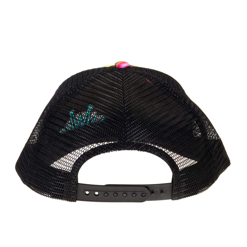 Best Ever Pads Saddle Pink Serape Embroidered Logo Mesh Back Trucker Cap