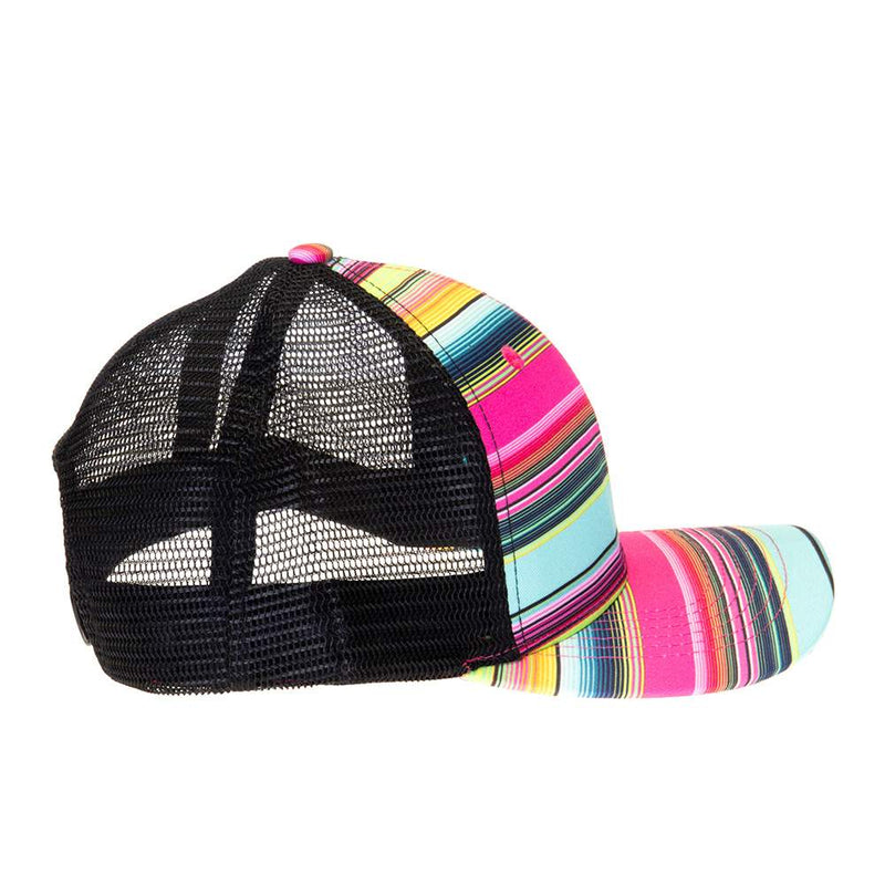 Best Ever Pads Saddle Pink Serape Embroidered Logo Mesh Back Trucker Cap