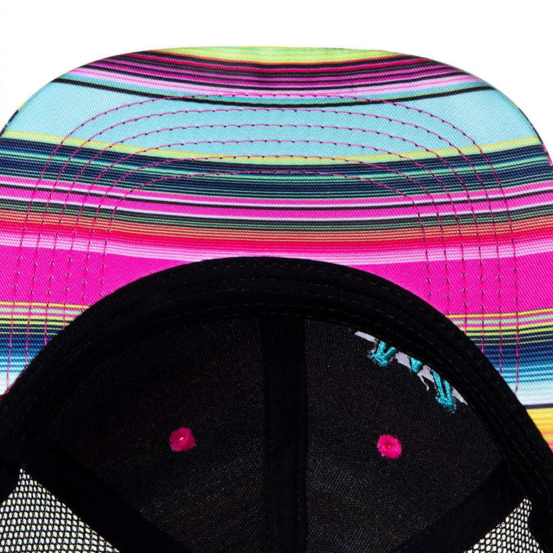 Best Ever Pads Saddle Pink Serape Embroidered Logo Mesh Back Trucker Cap
