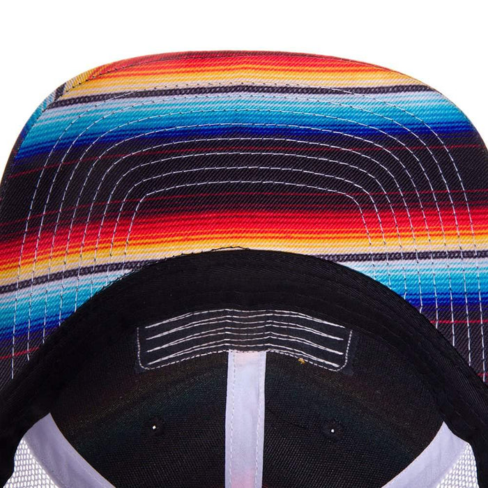 Best Ever Pads Saddle Serape Print Leather Logo Patch Mesh Back Trucker Cap