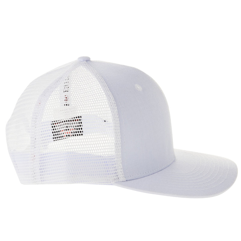 Best Ever Pads Saddle Black Embroidered Crown White Mesh Back Trucker Cap