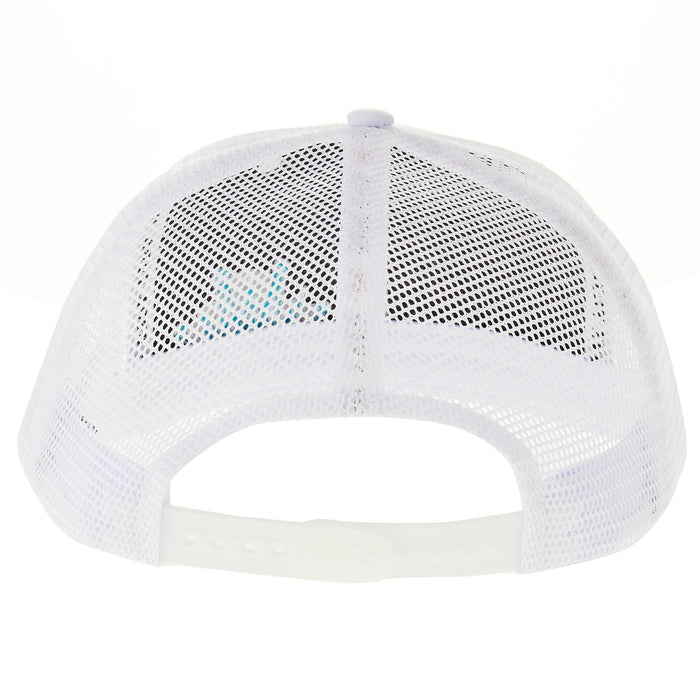 Best Ever Pads Saddle Turquoise Embroidered Crown White Mesh Back Trucker Cap