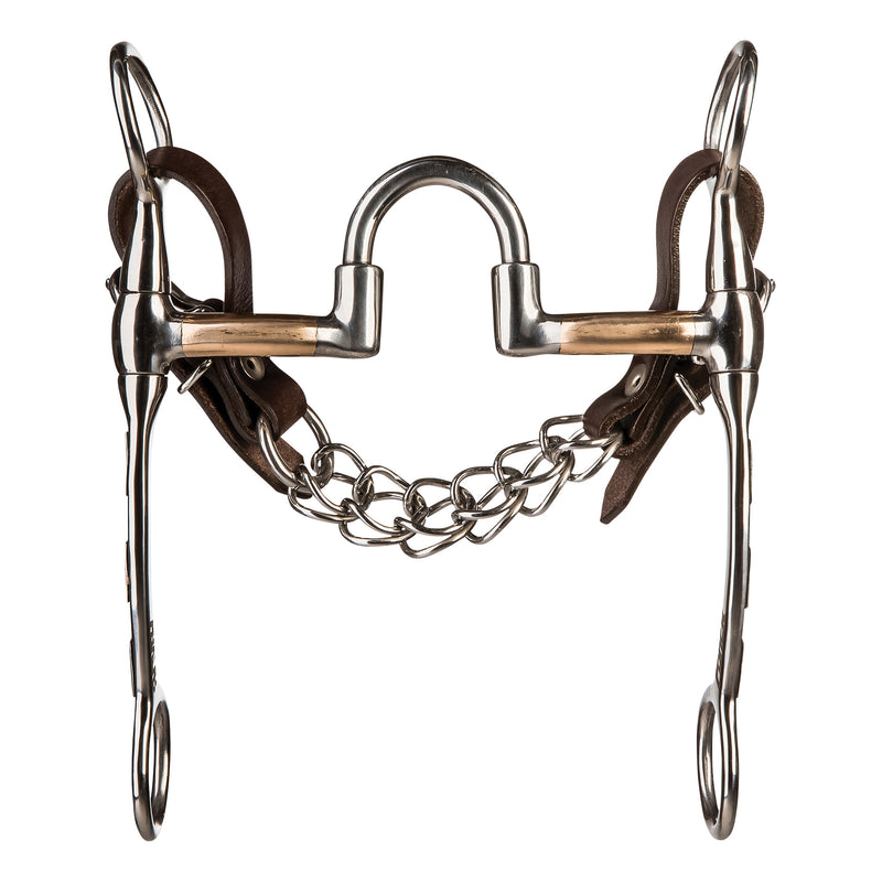 Cowboy Tack Bernard Fonck Smooth Copper Correction Port 7 1/2in Shank Bit
