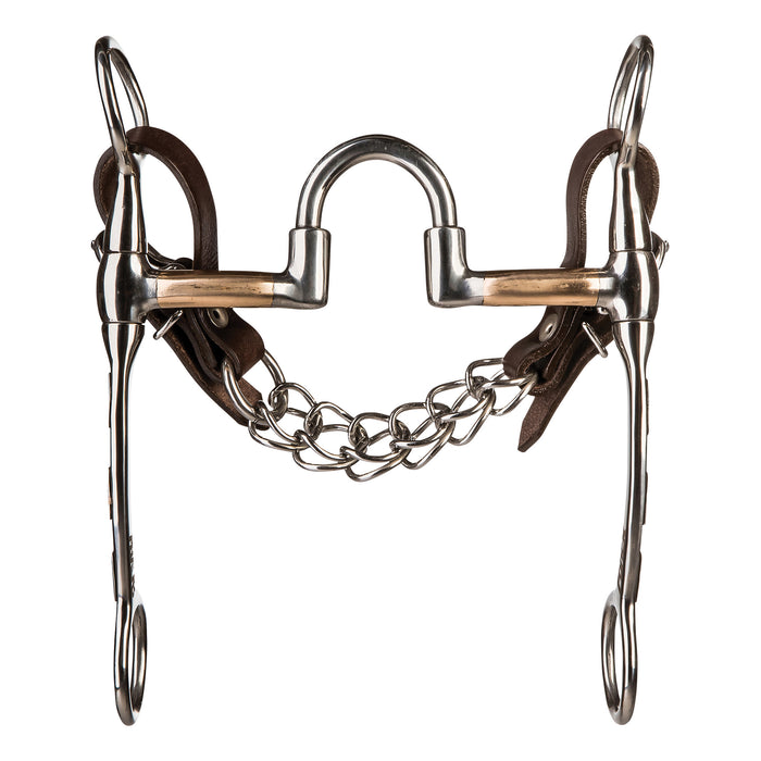 Cowboy Tack Bernard Fonck Smooth Copper Correction Port 7 1/2in Shank Bit