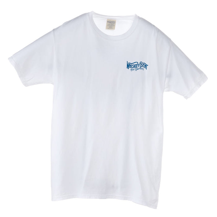 Whiskey Bent Hat Co White Beach Front Tee Shirt