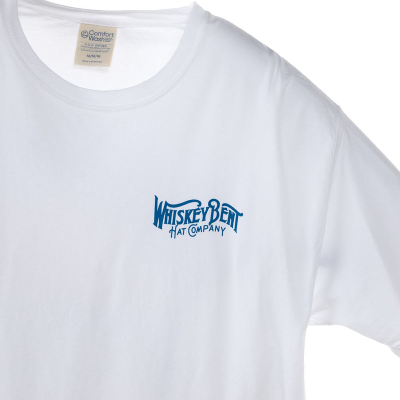 Whiskey Bent Hat Co White Beach Front Tee Shirt
