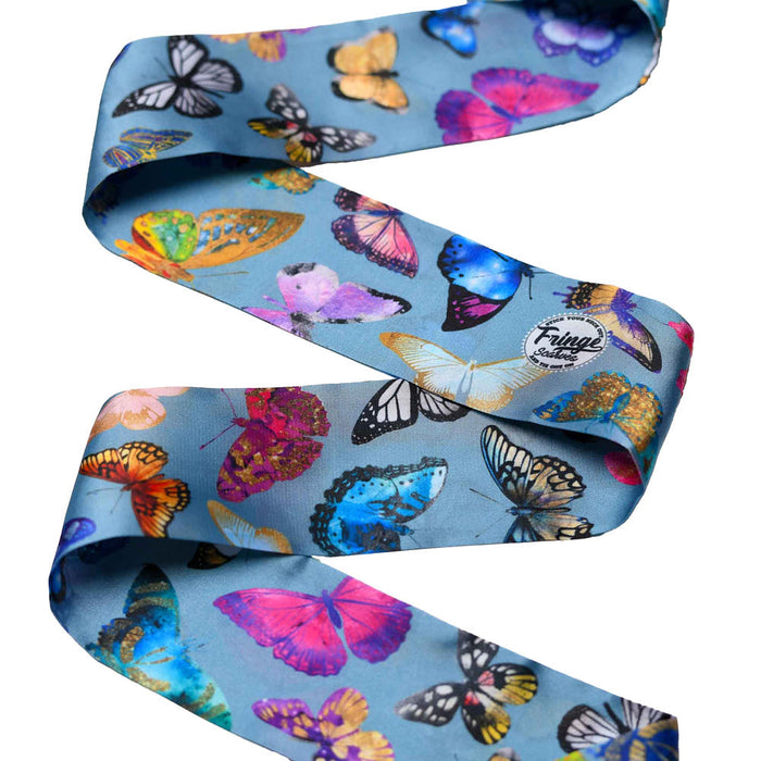 Fringe Scarves Butterfly Chambray Twilly