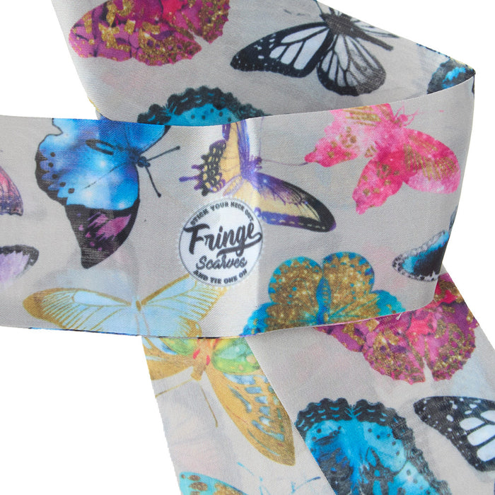 Fringe Scarves Butterfly Tan Twilly