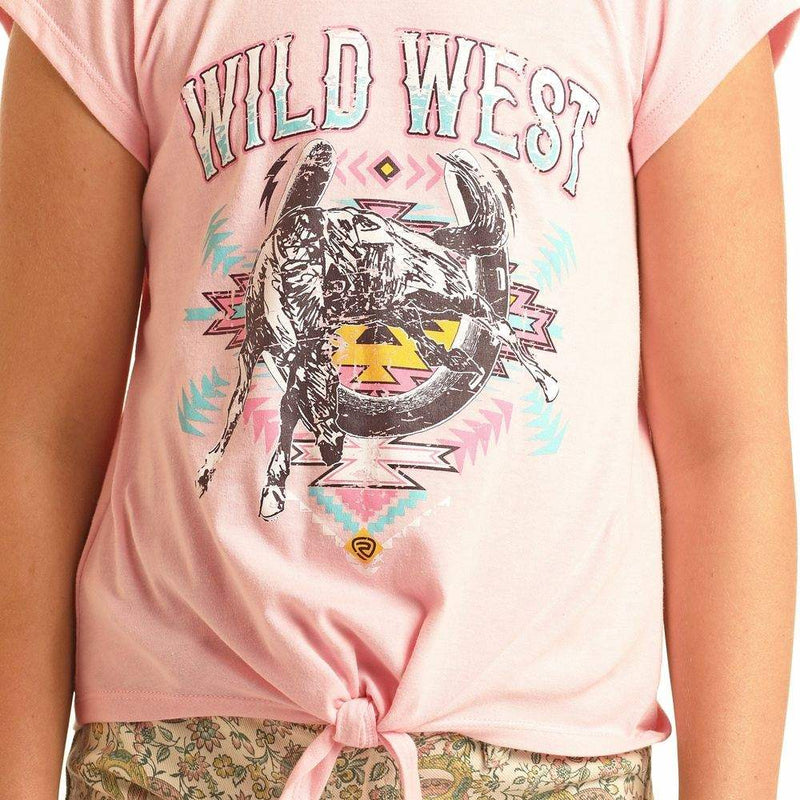 Rock & Roll Denim Girl's Pink Wild West Graphic Tee