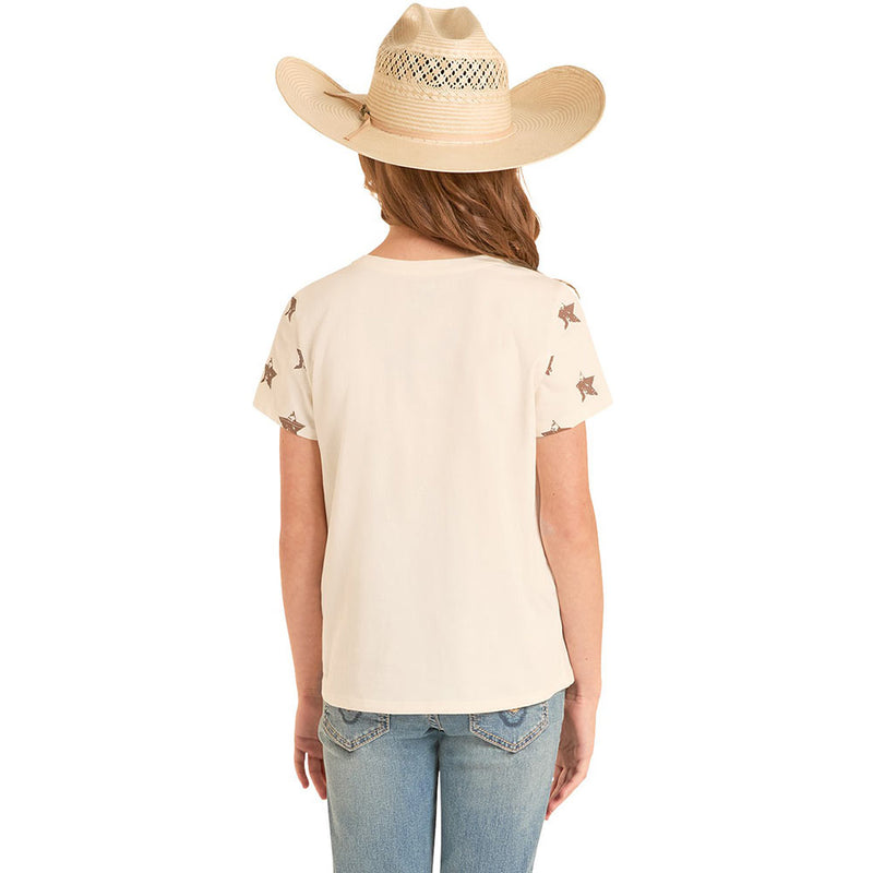 Rock & Roll Denim Girl's Natural Best In West Tee Shirt