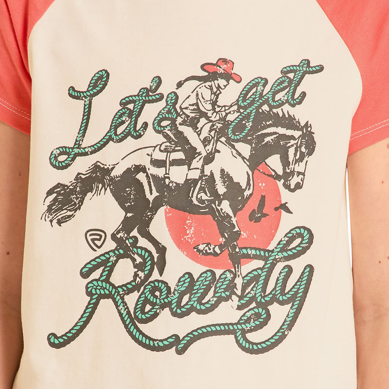 Rock & Roll Denim Girl's Rowdy Natural Tee Shirt
